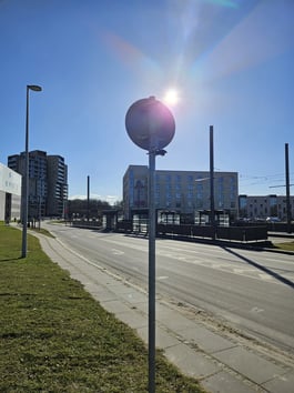 Camera hidden on pole