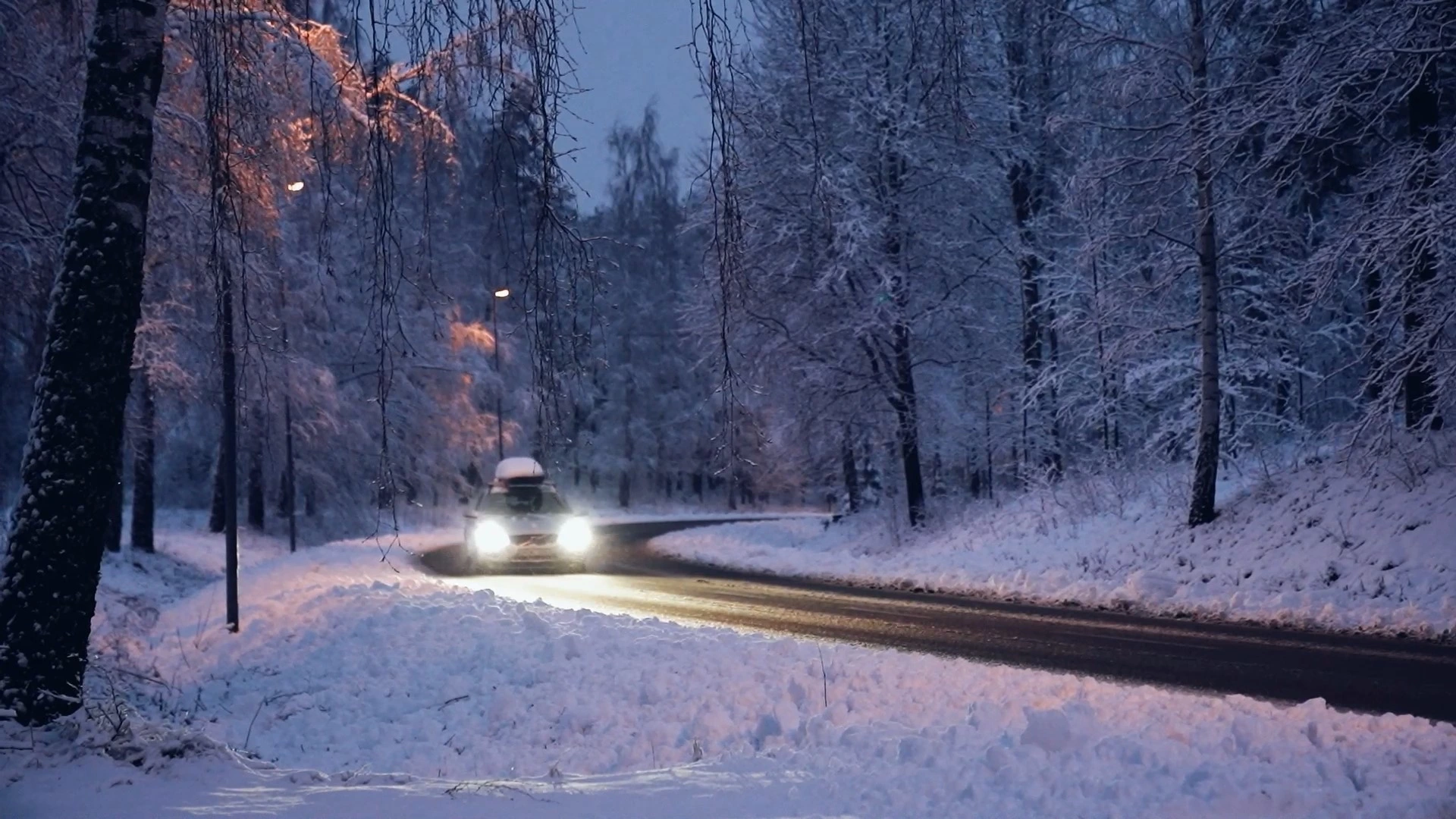 Why do slippery roads occur?